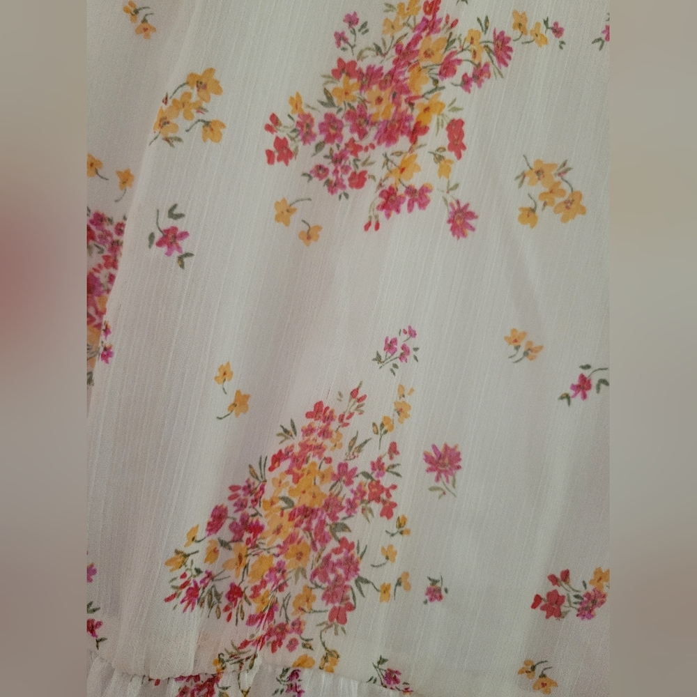 NWT Vince Camuto XXL White Floral Print Dress - Picture 6 of 12